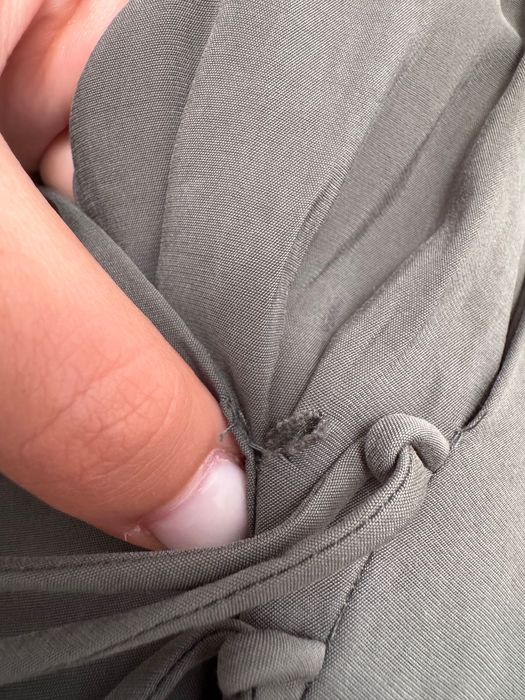 Маслено зелена дамска къса рокля