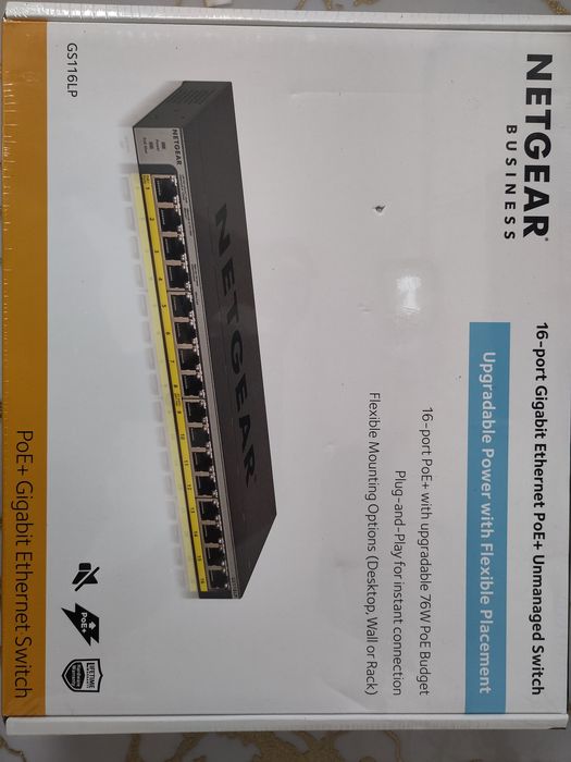 Switch Netgear GS116LP, 16 porturi poe
 237 din 2820