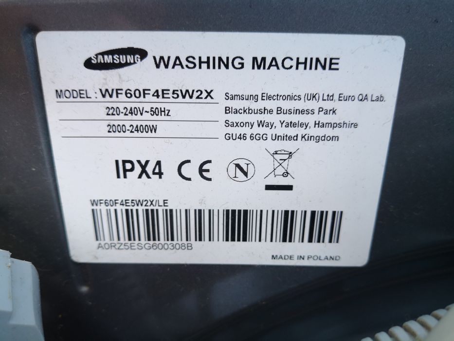 Pompa și alte piese masina de spalat Samsung WF60F4E5W2X