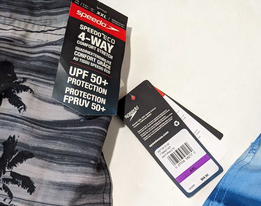 Speedo Eco 4-Way Stretch UPF 50 мъжки бански разм 2XL 2 Модела от Сащ