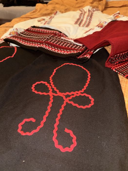 Мъжка тракийска народна носия - 100 % фин памук и вълна (пълен комплект) обличана веднъж размер XL