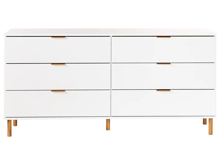NOU Comoda 6 sertare WALPOLE, alb