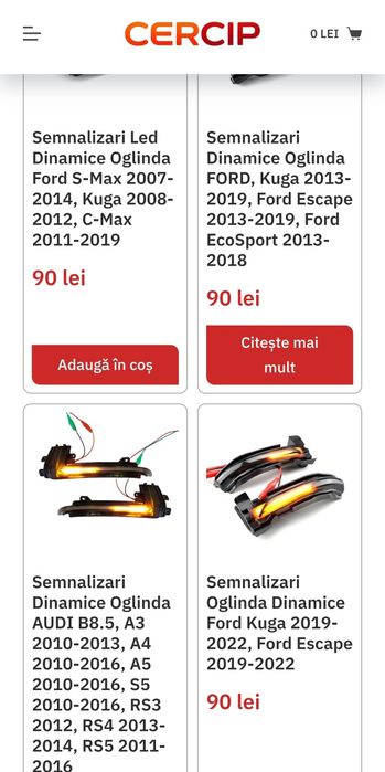 Semnalizari dinamice oglinda pentru orice masină CERCIP.RO