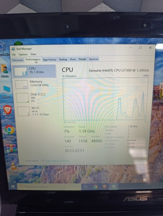 Laptop asus 13 inch perfect diagnoza auto model ul80v