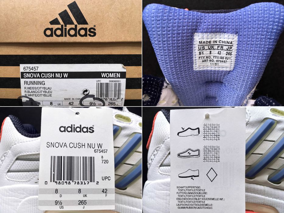 VINTAGE 2001 ADIDAS® SUPERNOVA CUSH NU W Runners — 9½/8½ (26.5)