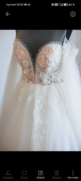 Rochie de mireasa, model A line