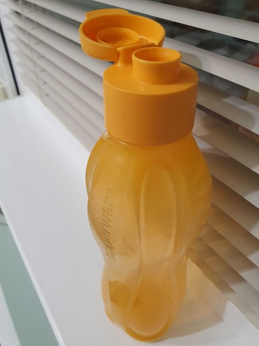 Бутилка Tupperware Eco+, Капачка click, портокаловоранжев, 900 мл