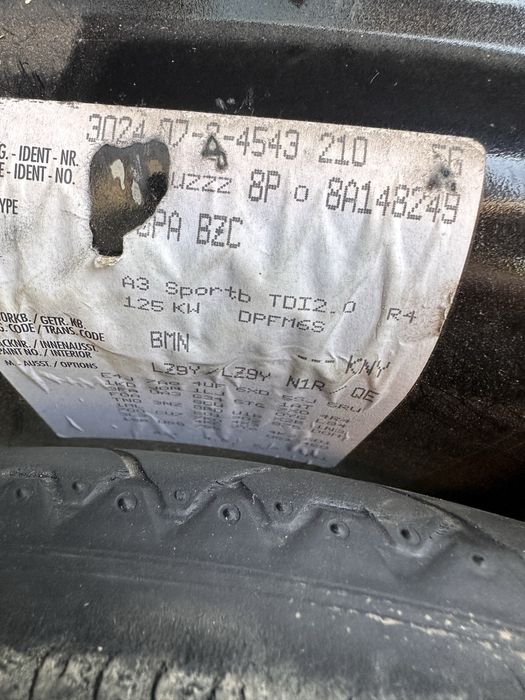 Ауди а3 2.0тди 170 8п с лайн на части / audi a3 8p 2.0tdi bmn s line