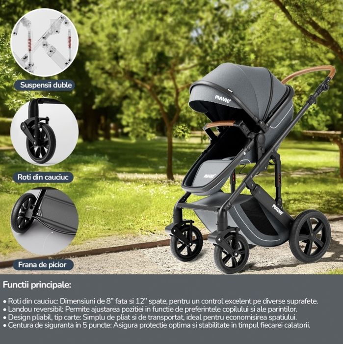 Carucior 2in 1 pt bebelusi Mavio