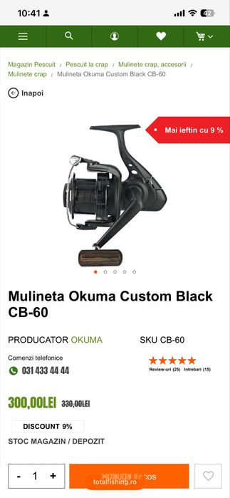 Vand 2 mulinete okuma cb 60
