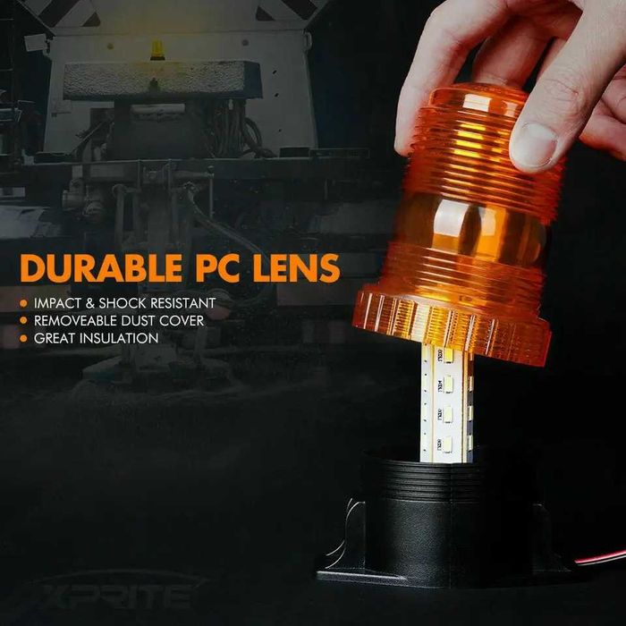 LED Аварийна Лампа Маяк 12V 24V Трактор Мотокар Авариен буркан диоден
