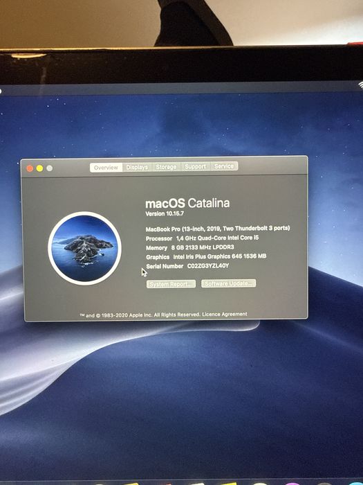 Vand macbook pro 2019 touchbar