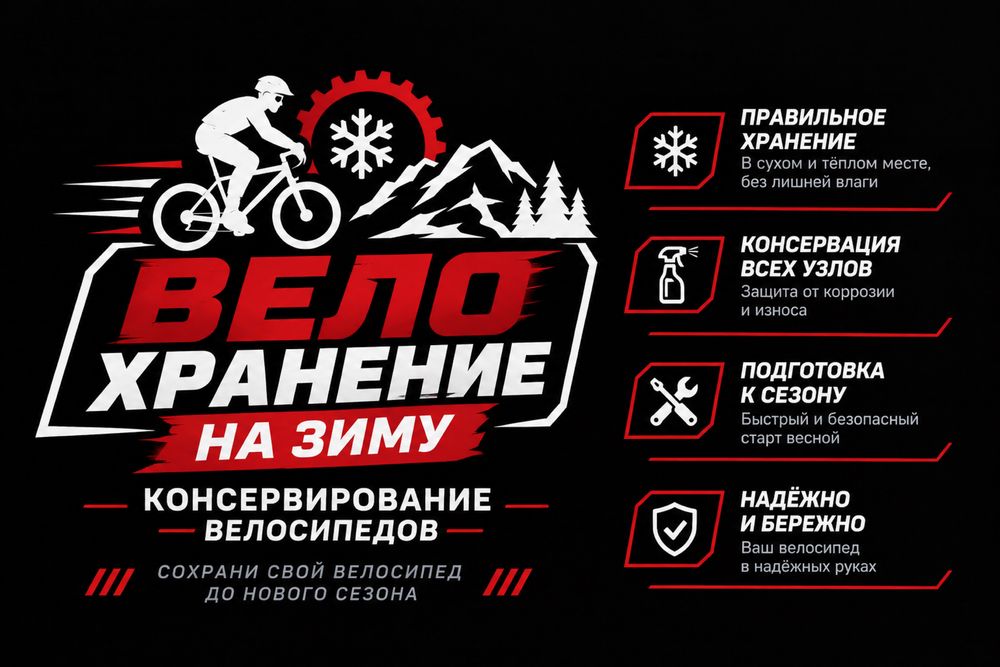Зимние хранение велосипедов
