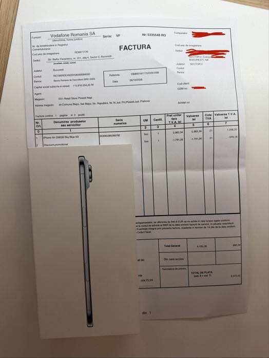 Iphone 17 Air 256GB sigilat