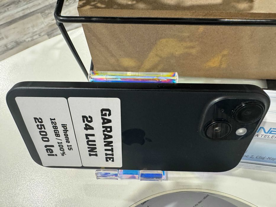 iPhone 15 128Gb 100% CA NOU- Din magazin,cu garantie!