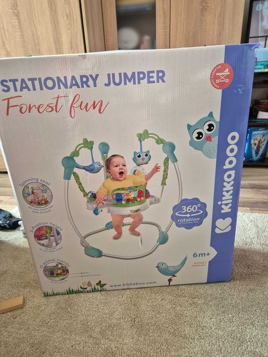 Бебешко бънжди Kikkaboo forest fun розов цвят