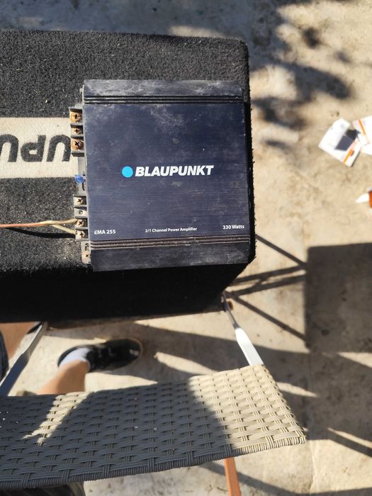 Комплект Бас каса 12" (30 см) + Двуканален Усилвател Blaupunkt EMA 255