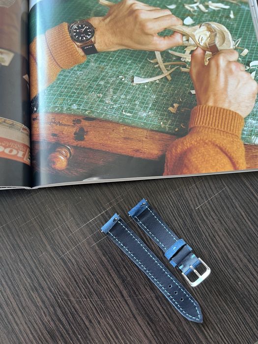 Curea pentru ceas lucrata manual din piele italiana suede
