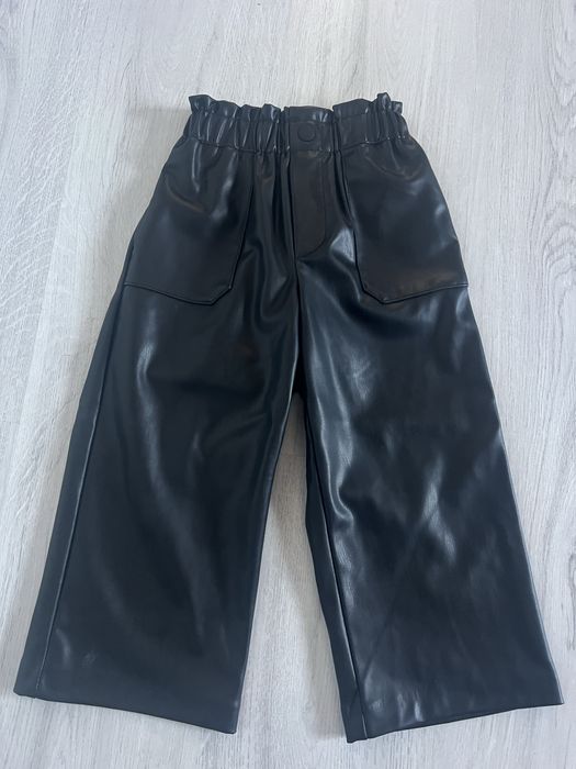 Pantaloni imitatie piele Zara 104 fetite