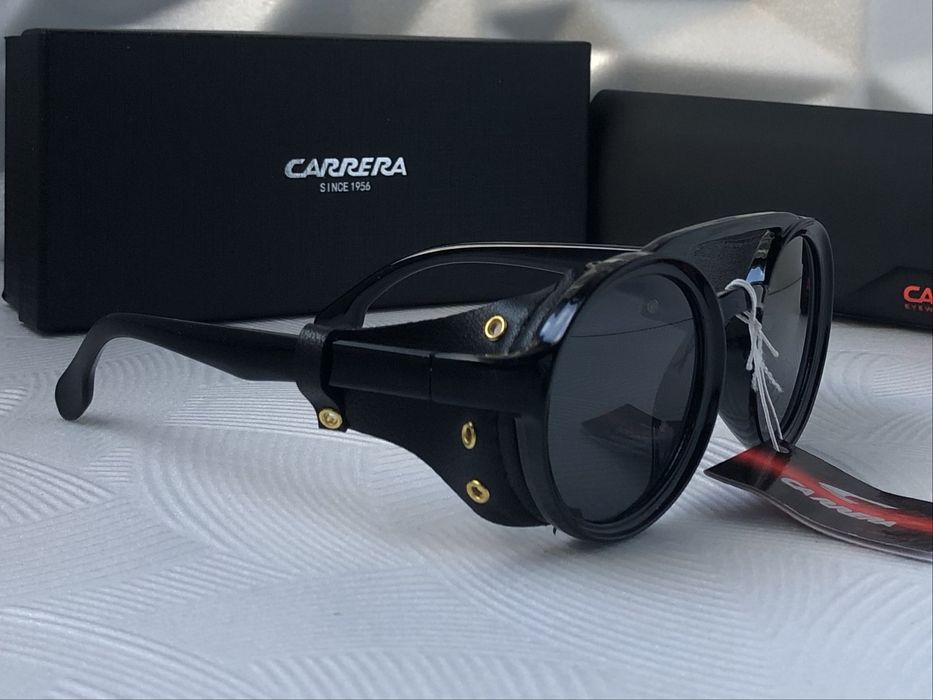 Мъжки слънчеви очила кръгли carrera 3 цвята черни сини жълти