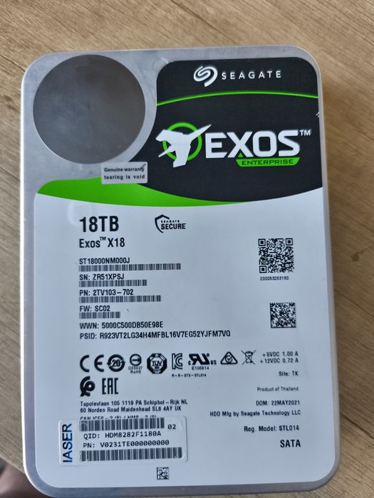 Жёсткий диск 18 tb терабайт seagate exos