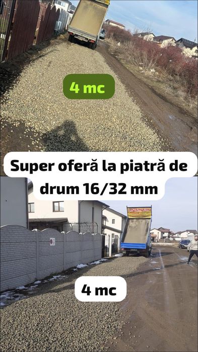 Piatra de drum/piatra parcare/strada/4mc/18mc/bragadiru/buda/cornetu