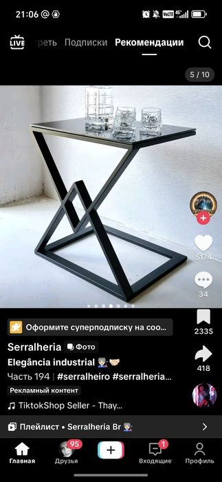 Мебель в стиле лофт
