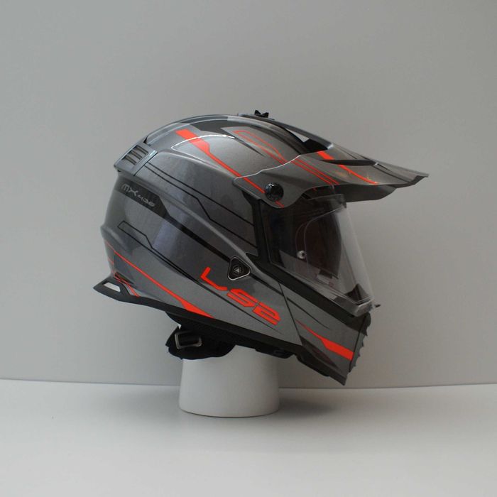 LS2 MX436 PIONEER EVO KNIGHT Titanium Orange размер M