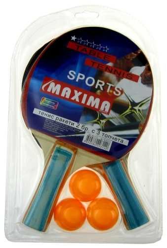 Нов комплект за ТЕНИС на МАСА - 2 хилки и 3 топчета