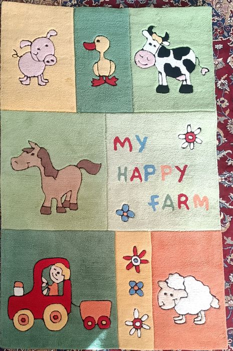 Covor camera copii Happy Farm 100 x 160 cm