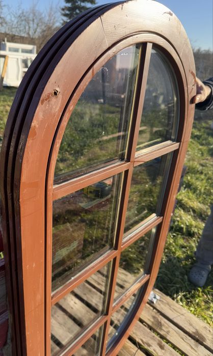 FEREASTRA LEMN TERMOPAN ovala rotunda  H 135 x L 74 Germania 20 buc