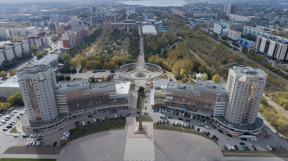 Съемка с дрона-квадрокоптера