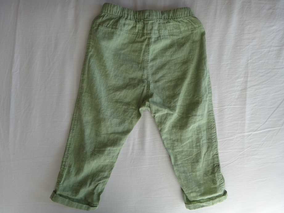 HM Бебешки/Детски зелен панталон от ленена смес, размер 92