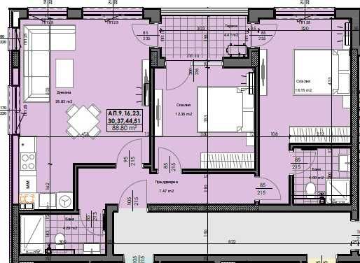 Продава се Тристаен апартамент в Пловдив, Тракия - 103 кв.м за 1056 €/кв.м - Снимка #1