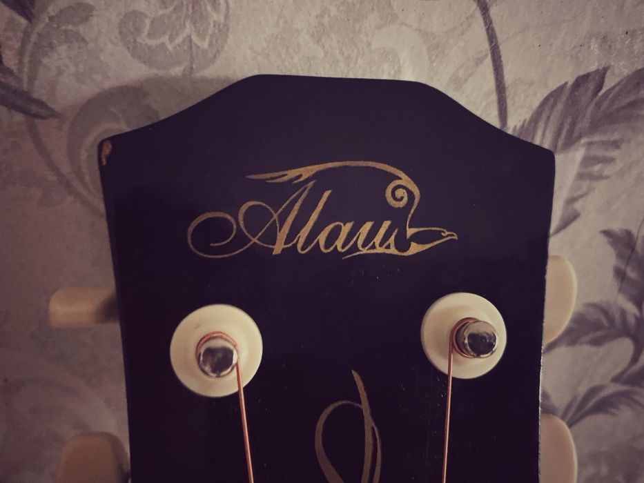 Черный Гитара Alau