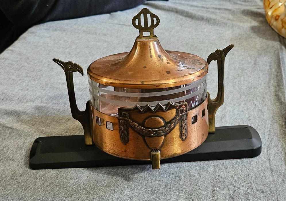 Антикварна медна захарница ГДР