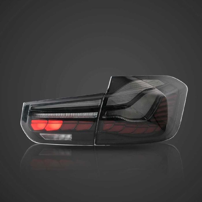 Опушени LED стопове за BMW F30 (2012–2019) – GTS визия с бягащ мигач