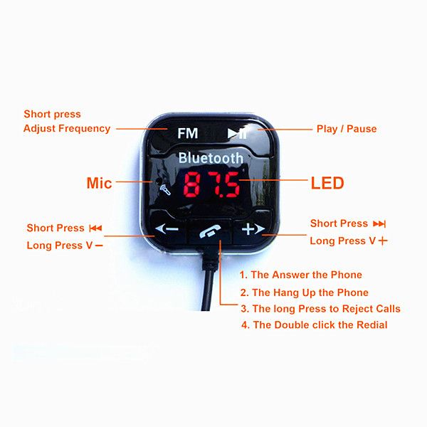 Фм Блутуут трансмитер модулатор . New Bluetooth Handsfree . CAR KIT