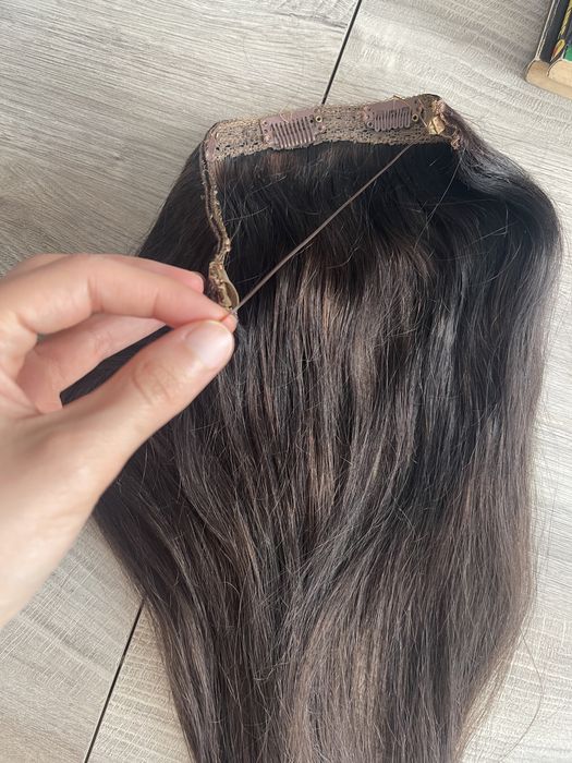 Halo extension, естенствена коса, тъмно кафяво