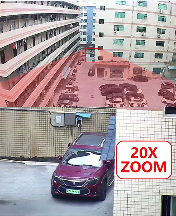 Camera de supraveghere Sim 4G Visoli® VS-S100 4G Zoom Optic 20X, 24/24