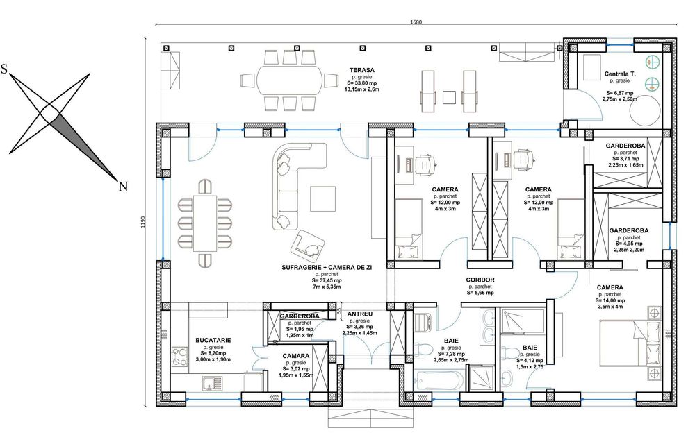Casa individuala de 198 mp la Odorheiu Secuiesc la rosu