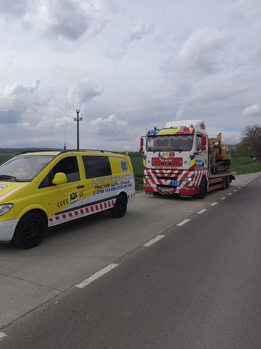 Tractari auto, asistenta rutiera, tractări utilaje, platforma auto