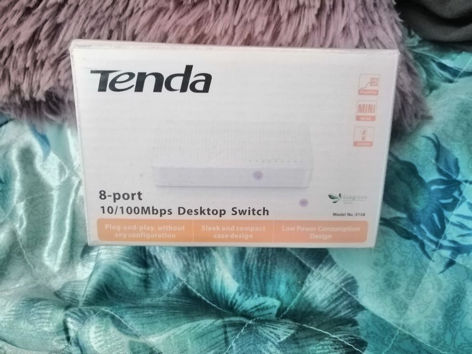 Суич Tenda S108, 8 порта 10/100 Mbps
