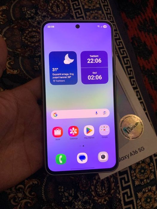 Samsung Galaxy A36 8/256GB White (Ideal holatda, aybi yo'q)