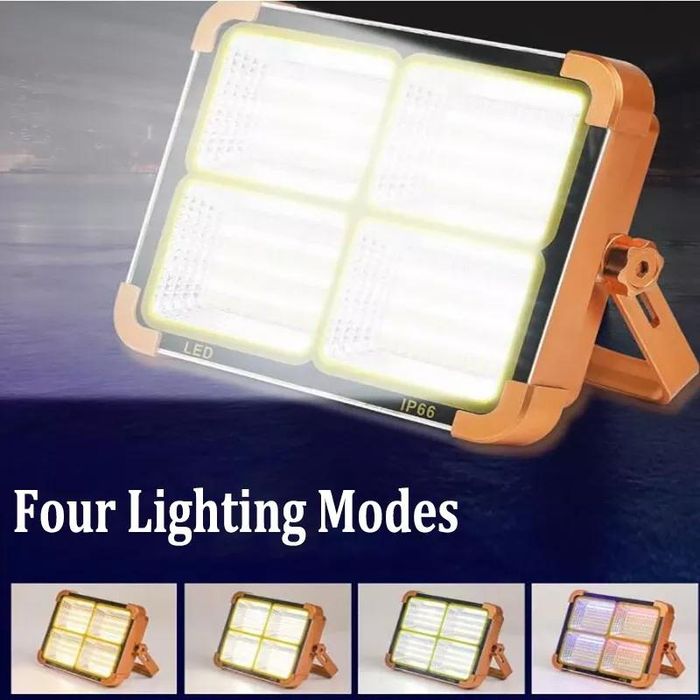 Proiector LED 500W cu Panou Solar CAMPING,PESCUIT