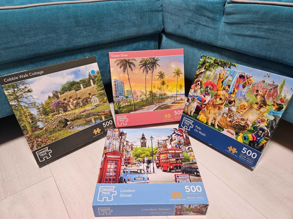 Продавам пъзели 500, 1000 части