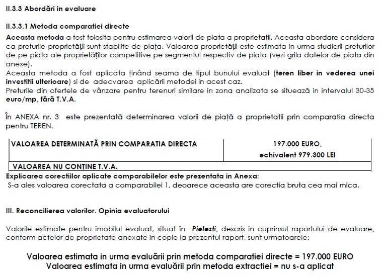 Teren intravilan 8757 mp Pielesti - deschidere 72m la strada asfaltata