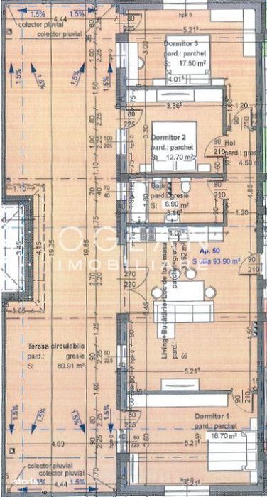 NOU -Penthouse 93 mp/ 4 cam.+ Terasa 81 mp - Selimbar