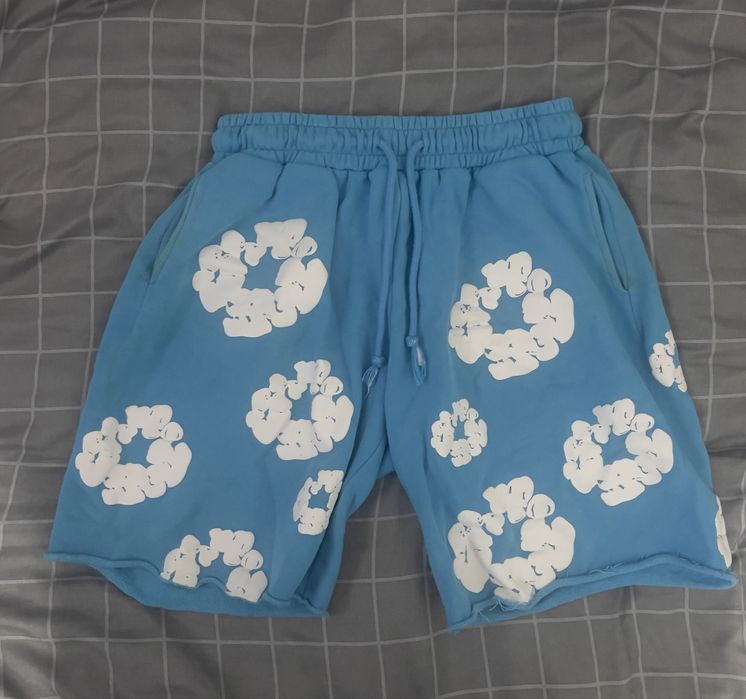 Pantaloni scurti denim tears