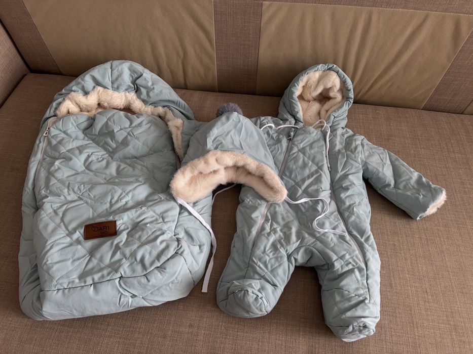Зимний кокон с комбинезоном